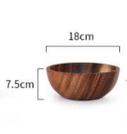 Wooden bowl size option