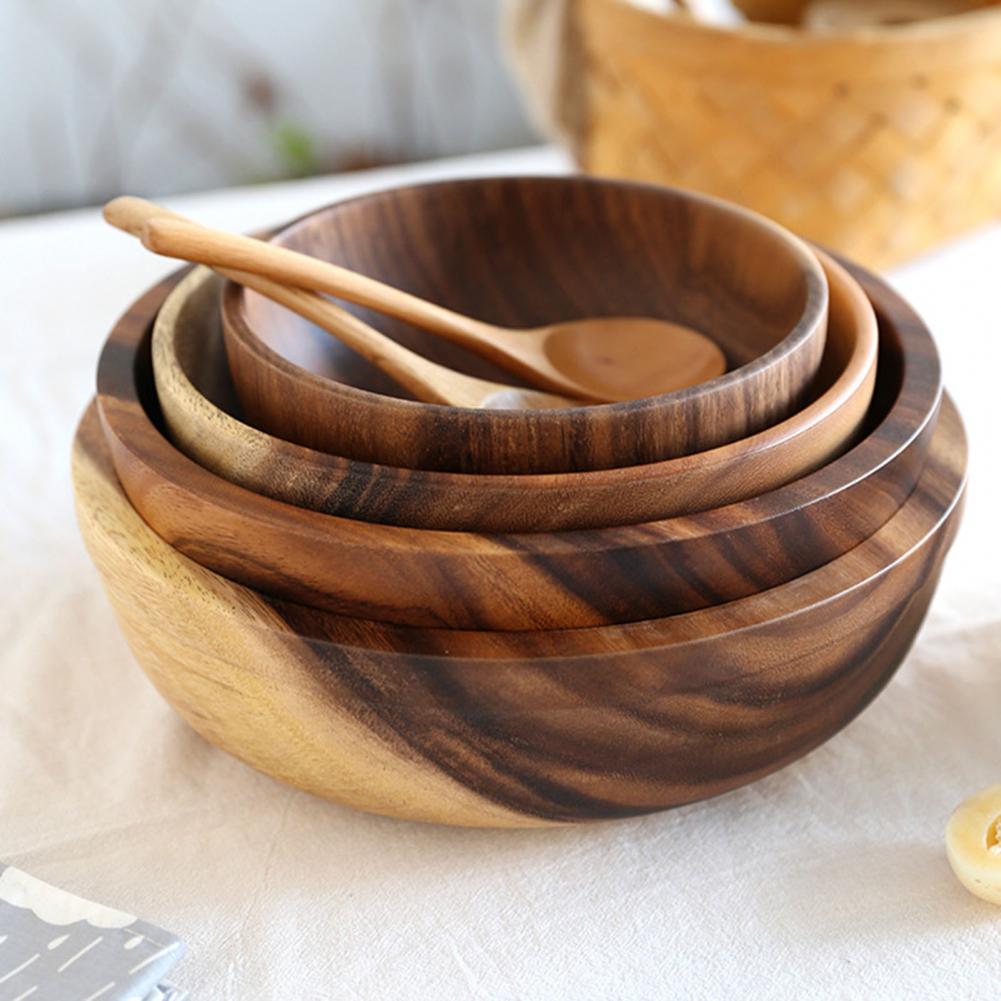 Handmade Japanese-style wooden bowl